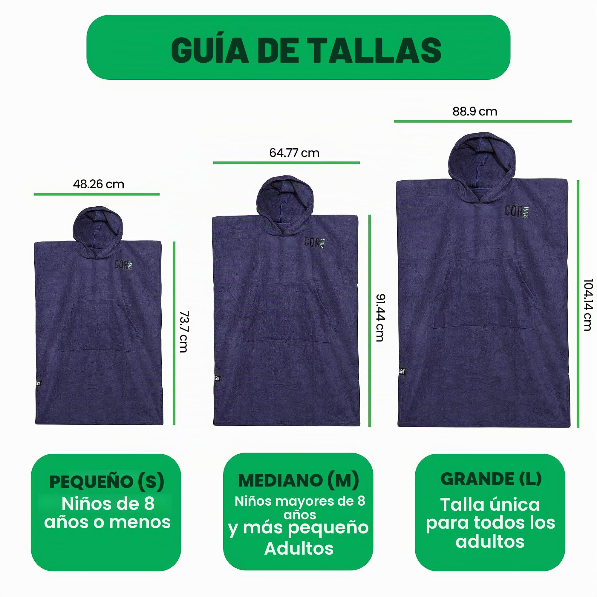 COR Surf Robe Towel Toalla cambiadora para Hombre
