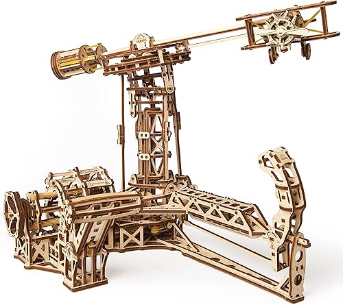 UGEARS Rompecabezas 3D para adultos, aviador, modelos mecánicos, rompecabezas de madera, rompecabezas de cerebro, idea de bricolaje, rompecabezas de