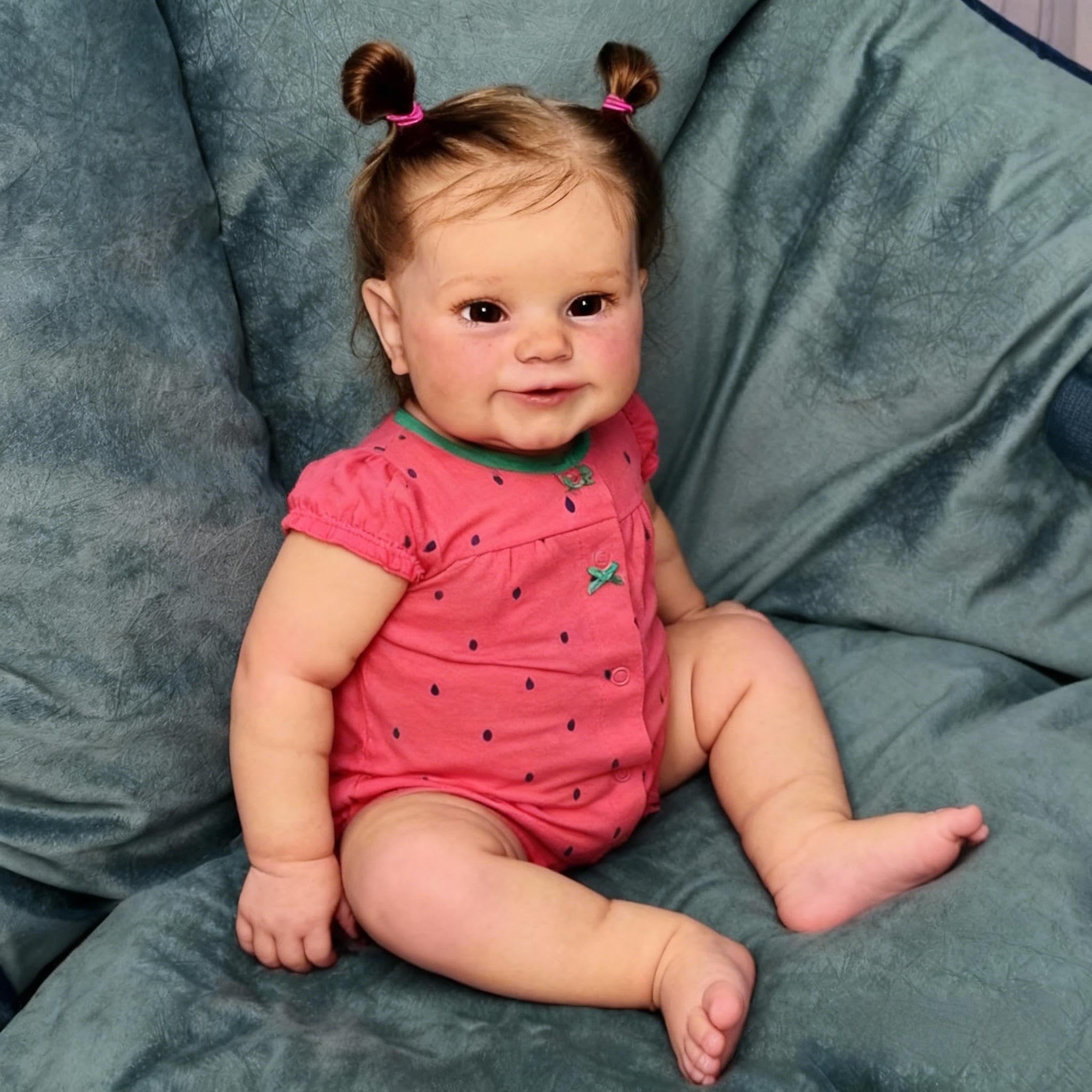 RXDOLL 20 pollici Dolce Sorriso Reborn Baby Dolls Silicone Full Body Vinyl Girl Realistica Bambola Neonata Impermeabile Realistico Bambole del bambino che sembrano Reborn Doll Full Silicone Reborn