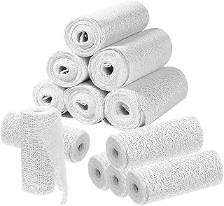 Plaster Cloth Rolls Plaster Cast Bandage Kit 12 Pack of Bandages for Art Crafts Modelling Moulds