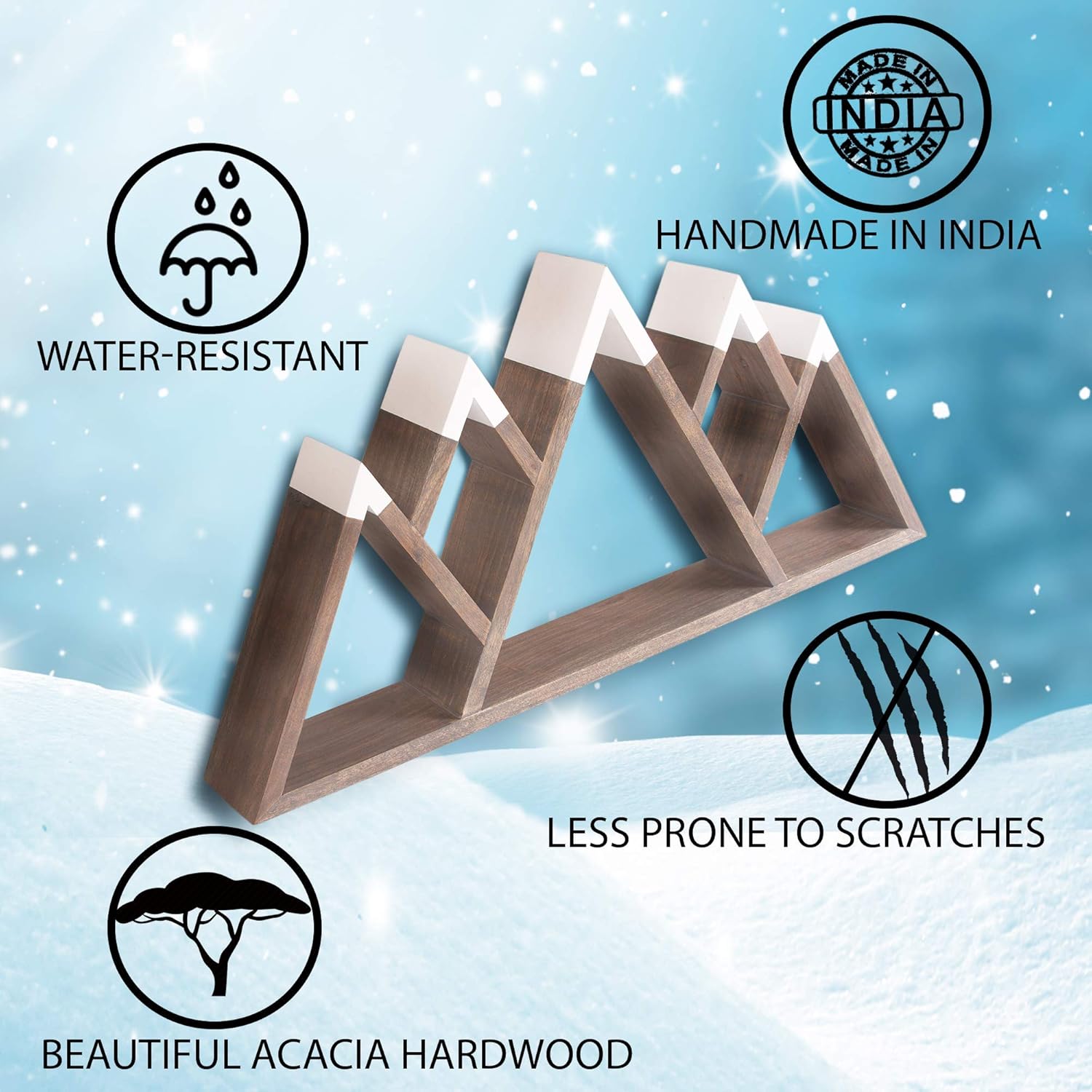 Free Shipping 🛒 Mountainside Imports Floating Mountain Shelf – Large 5 Peaks, 28 Inch Sustainable Acacia Wood (Classic Grey), Rustic Wooden Crystal Shelves for Home & Cabin, Woodland Nursery Wall Decor Get Popular Offer Mountainside Imports Floating Mountain Shelf – Large 5 Peaks, 28 Inch Sustainable Acacia Wood (Classic Grey), Rustic Wooden Crystal Shelves for Home & Cabin, Woodland Nursery Wall Decor