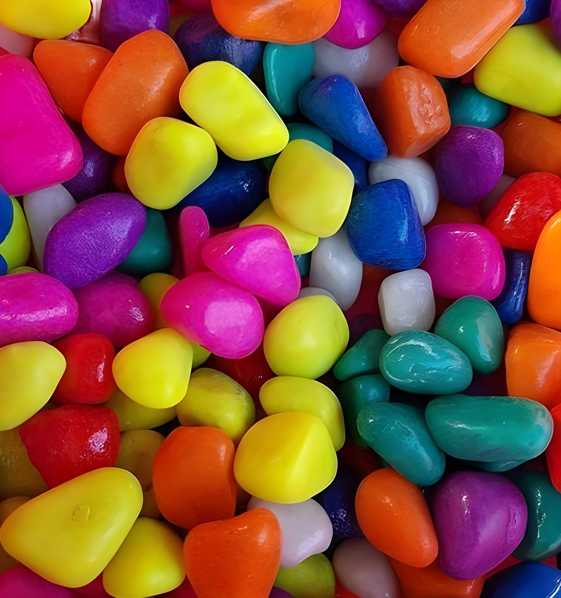 STONE HUB Multicolor Mixed Pebbles for Decoration Pebbles for Plants Pots, Fish Tank Aquarium, Table, Vase Fillers 500gm