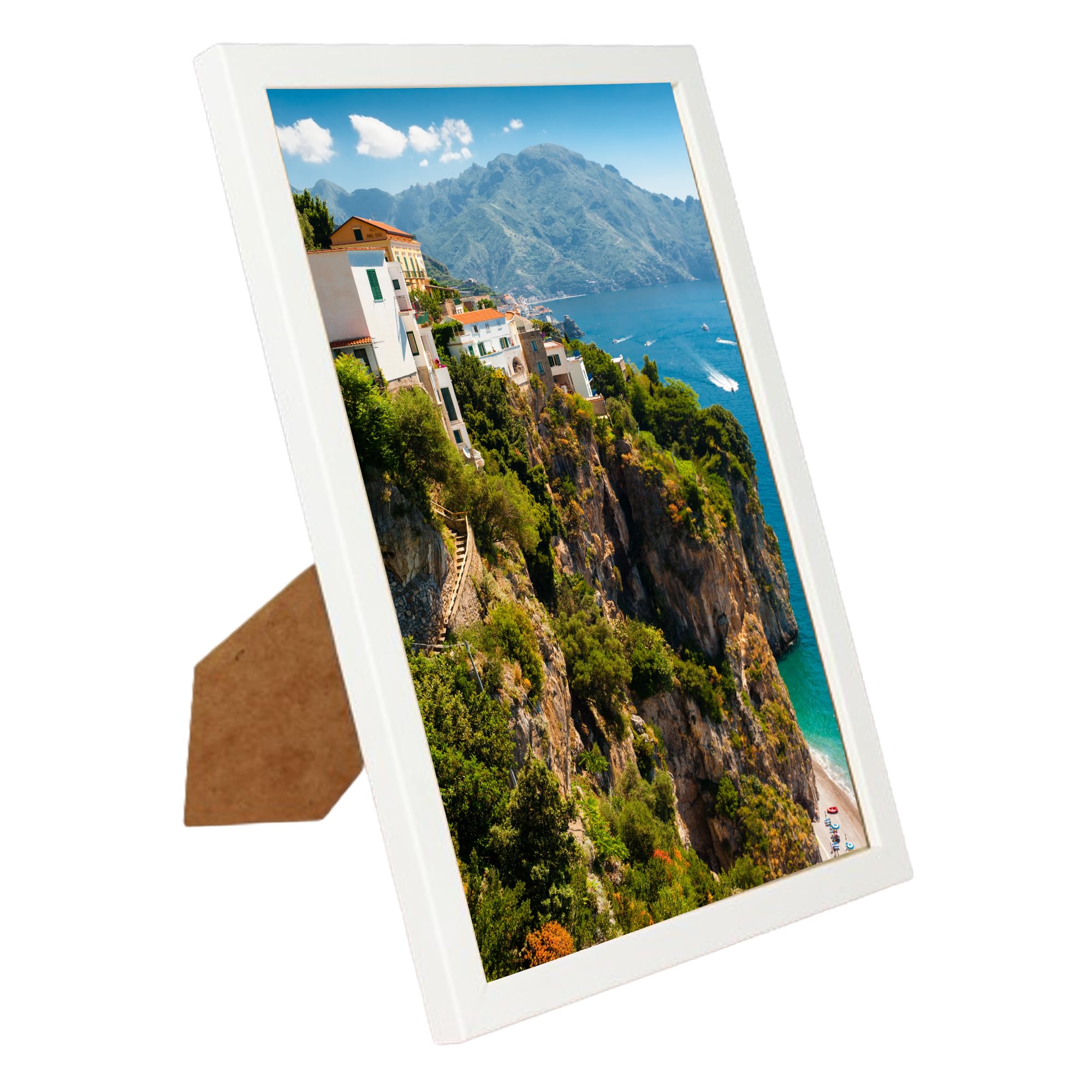 Cadre Photo Mural Bois 58x58cm - 16 Photos Format 10x15cm