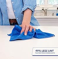 Vista 4 de Unger Paños de microfibra multiusos de 12 x 12 pulgadas, paquete de 4, toallas de limpieza en seco y húmedo para cocina, muebles, electrodomésticos