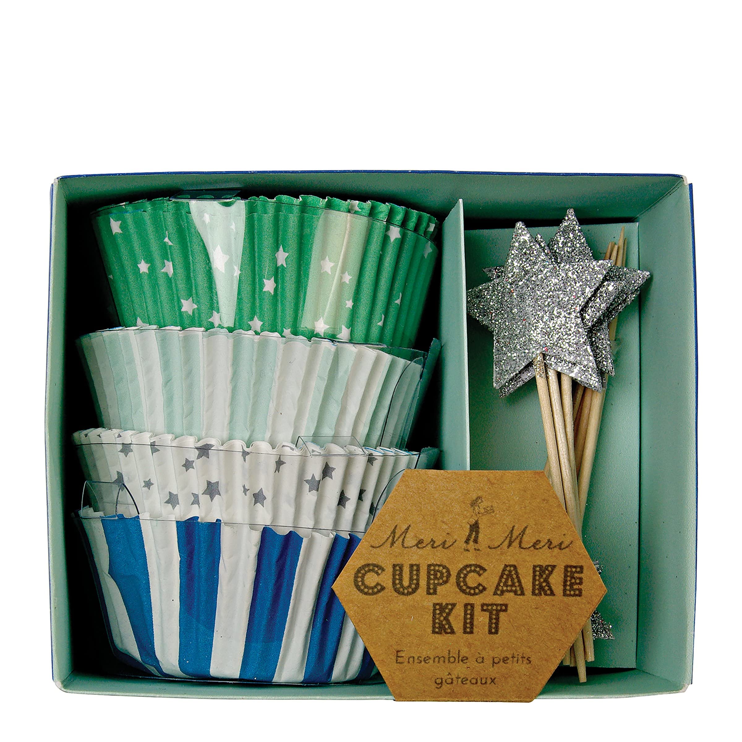 Meri Meri Cupcake Set Bleu