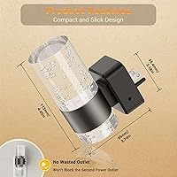 Vista 4 de JandCase Luz nocturna, luces nocturnas enchufables a la pared, luz nocturna LED de 3000 K con brillo ajustable de 0 a 100 lúmenes, luz nocturna