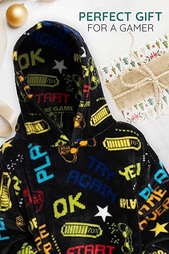 Miniatura 7 de Mad Dog Sherpa - Manta de forro polar con capucha para hombres adultos con mangas largas, acogedora chaqueta poncho con capucha