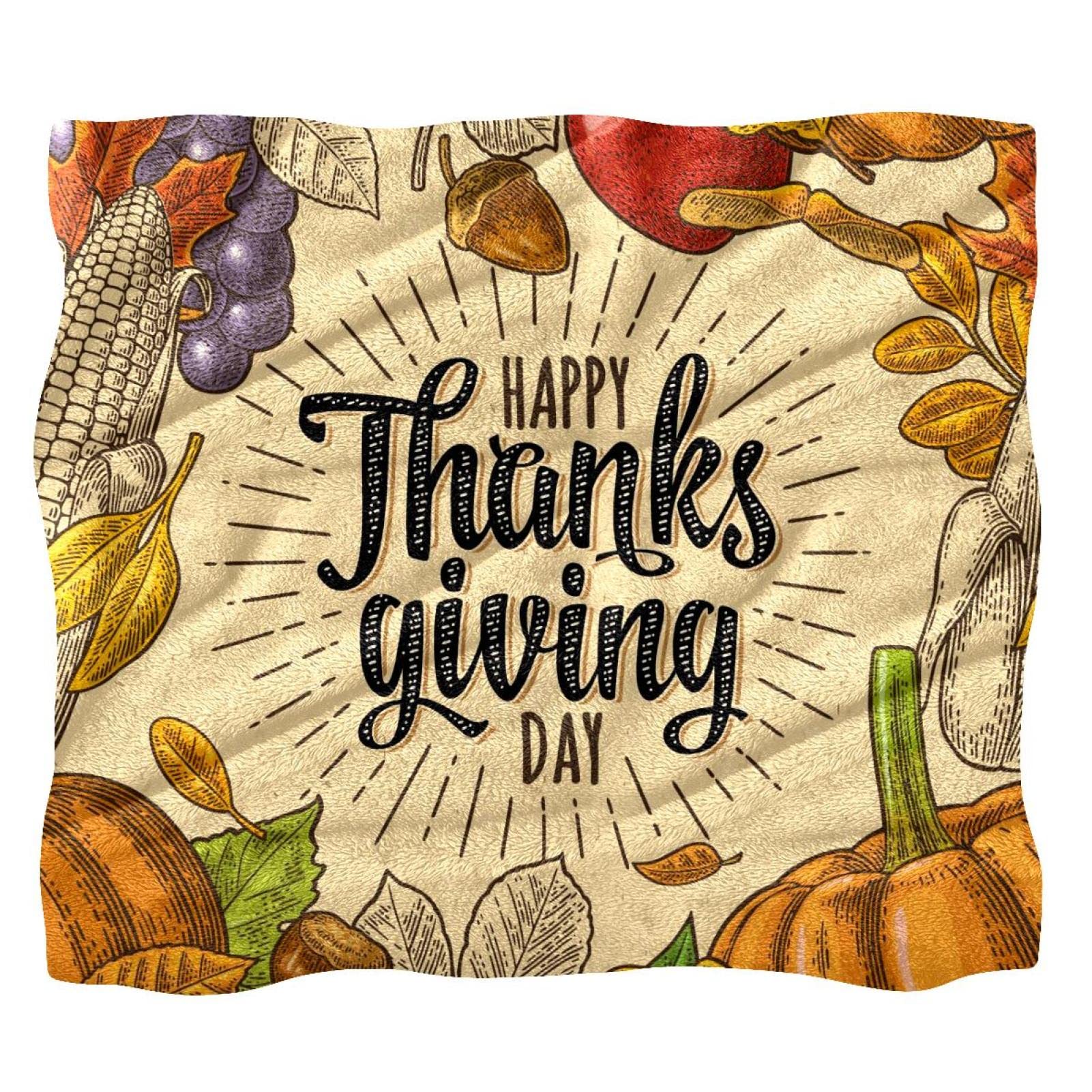 Couverture de lit Thanksgiving plaid automne pour chambre enfant