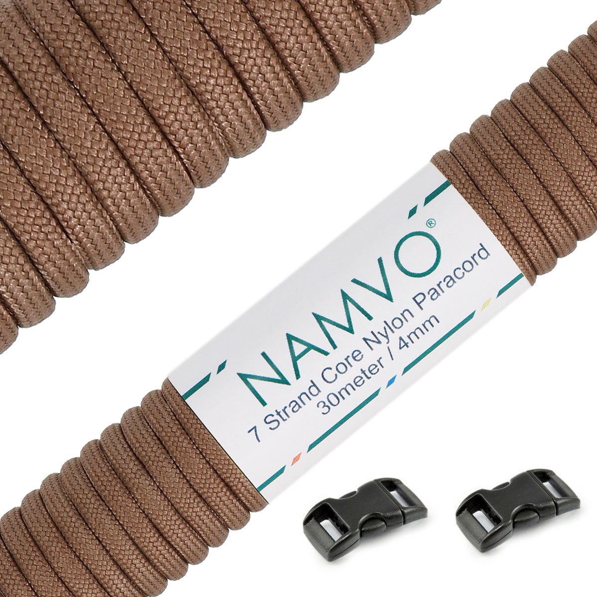 Namvo 550 Paracord Mil Spec Type III 7 Strand Parachute Cord Total Length 100ft/30 Meters Solid Color — view 43