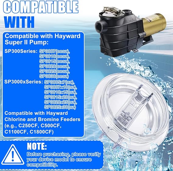 SPX3100D Pool Pump Lid SPX3120AAZ Compatible with Hayward Super II Pump SP3000 Series Models SP3010 SP3007 Strainer Cover O-ring Replacement Thread Strainer Cover by Podoy