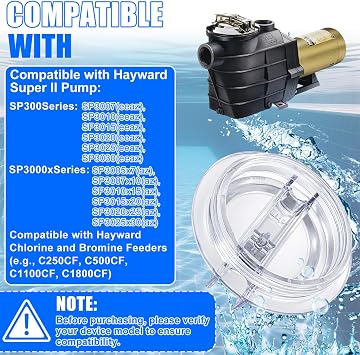 SPX3100D Pool Pump Lid SPX3120AAZ Compatible with Hayward Super II Pump SP3000 Series Models SP3010 SP3007 Strainer Cover O-ring Replacement Thread Strainer Cover by Podoy