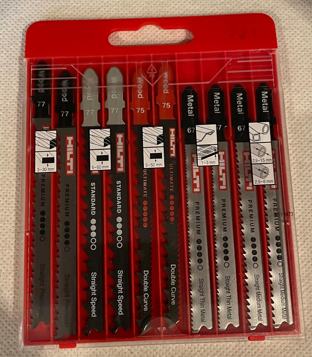 25-tlg. Stichsägeblätter Set Mit Koffer - Für Holz, Metall & Kunststoff