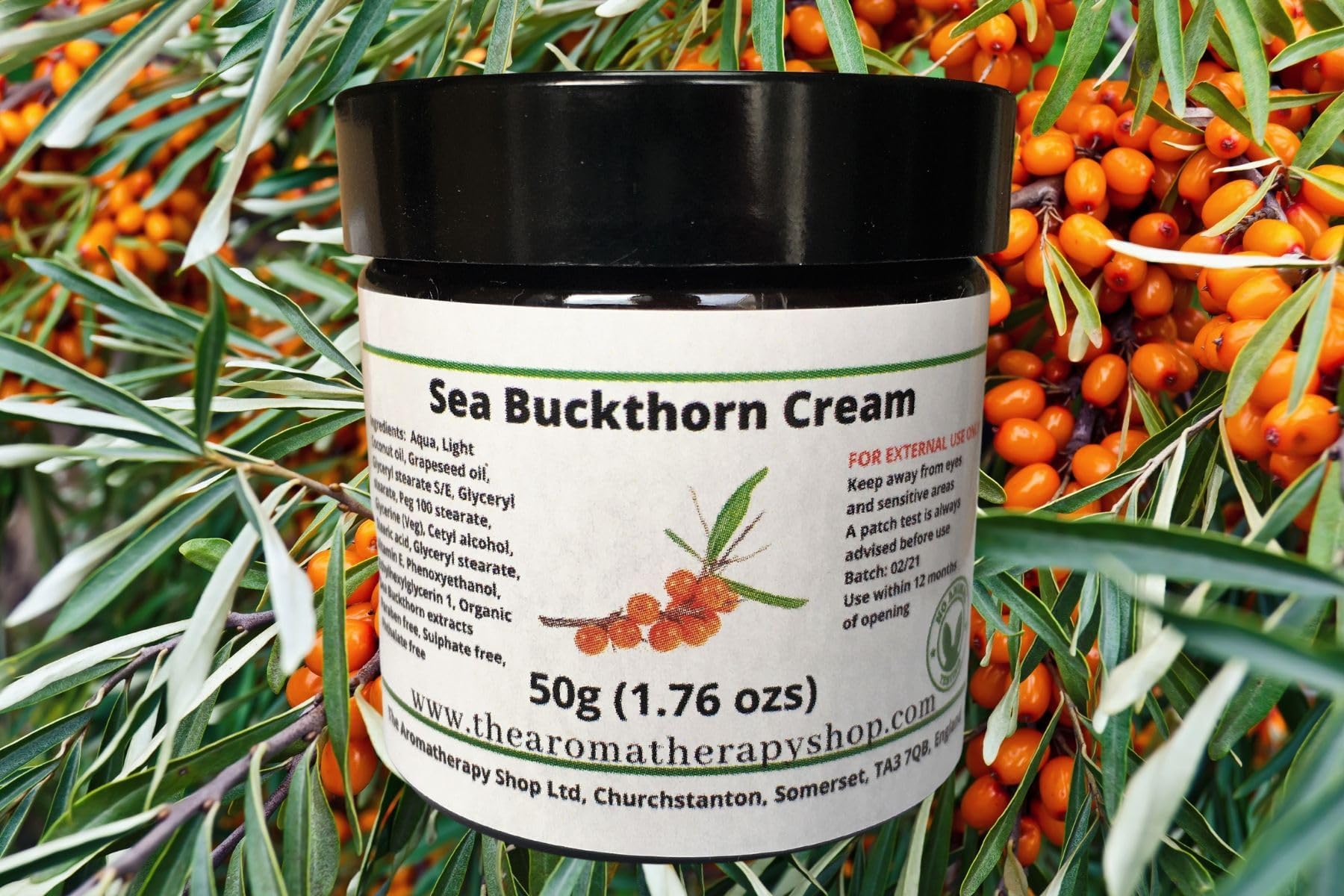 Sea Buckthorn Cream (50g) - a natural skin care cream with Organic extracts