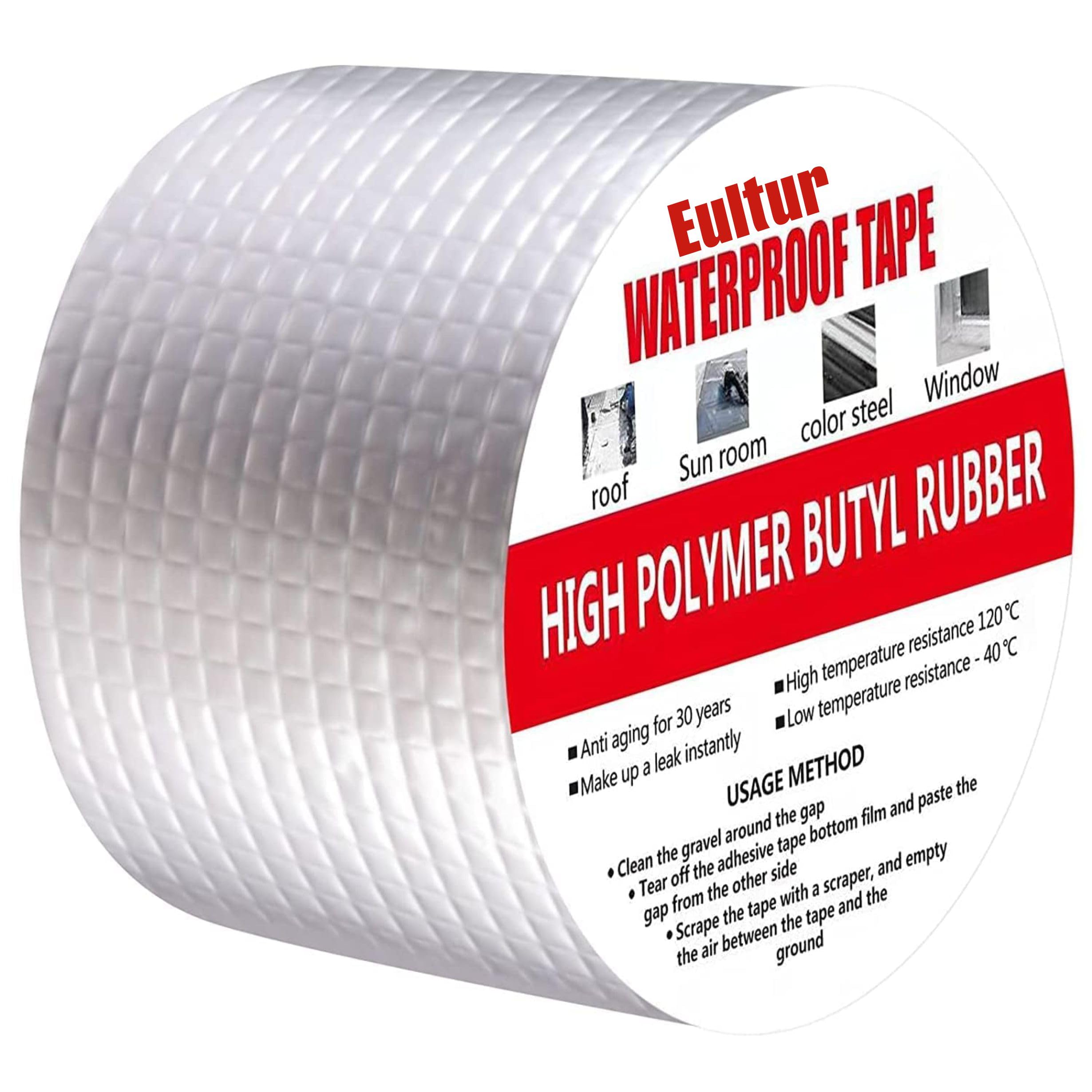 Eultur Premium Butyl Rubber Duct Tape: Ultimate Waterproofing & Leak Repair Solution, Waterproof Tape Pipe Tank Roof Aluminium Foil Tape Adhesive (10 Cm x 5 Mtr) (B0D678Y2LK) Amazon Price History, Amazon Price Tracker
