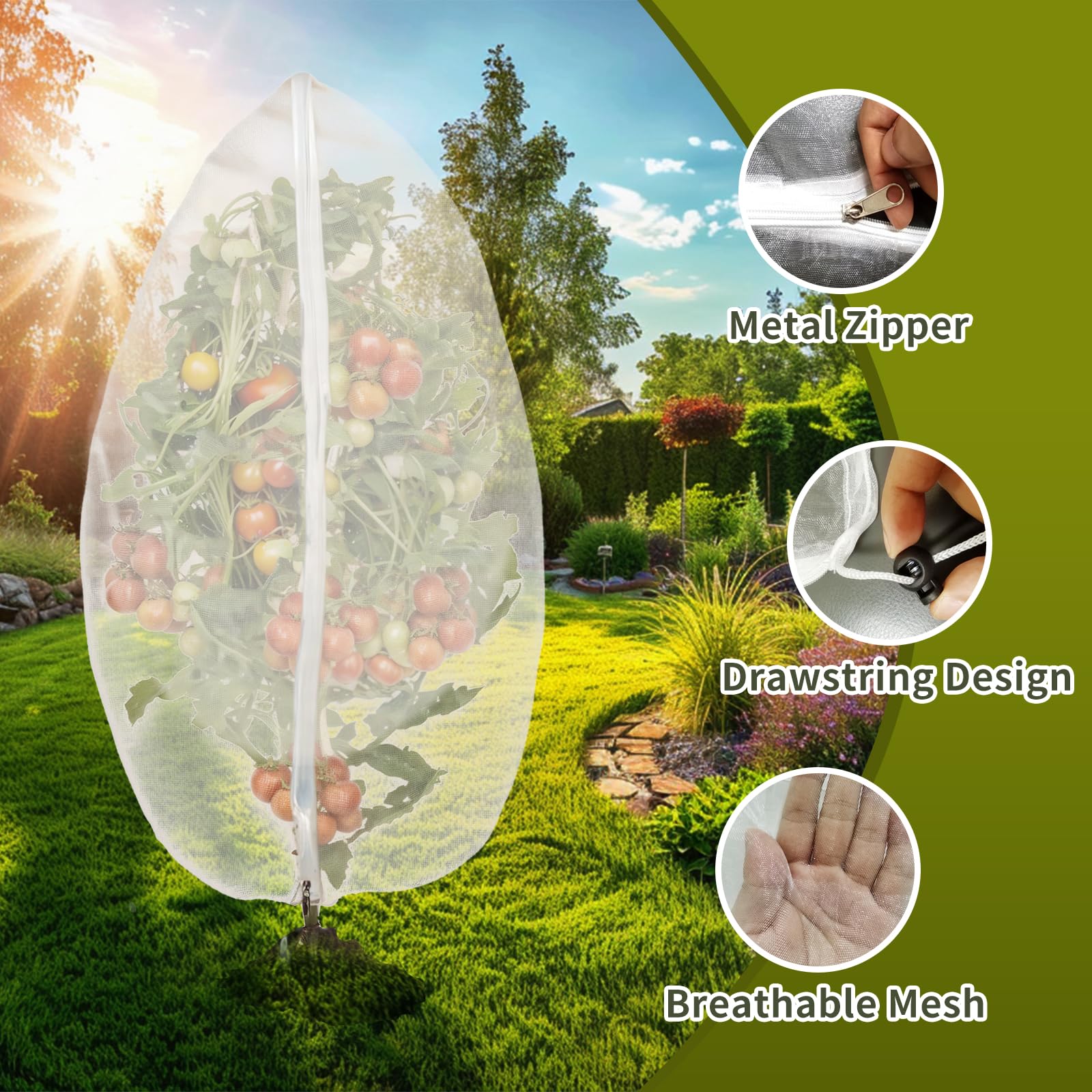 Sacchetti A Rete Per Alberi Da Frutto Con Cerniera E Coulisse Barriera Per Insetti E 1299667