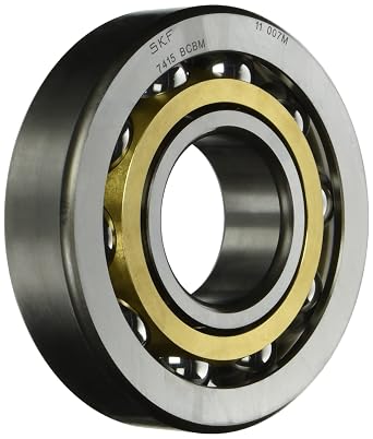 SKF 7405 BCBM Heavy Series Angular Contact Ball Bearing, ABEC 1 Precision, Universal Mounting, 40 Contact Angle, Open, Brass Cage, Normal Clearance, 25mm Bore, 80mm OD, 21mm Width, 5300lbf Static Load Capacity, 89000lbf Dynamic Load Capacity