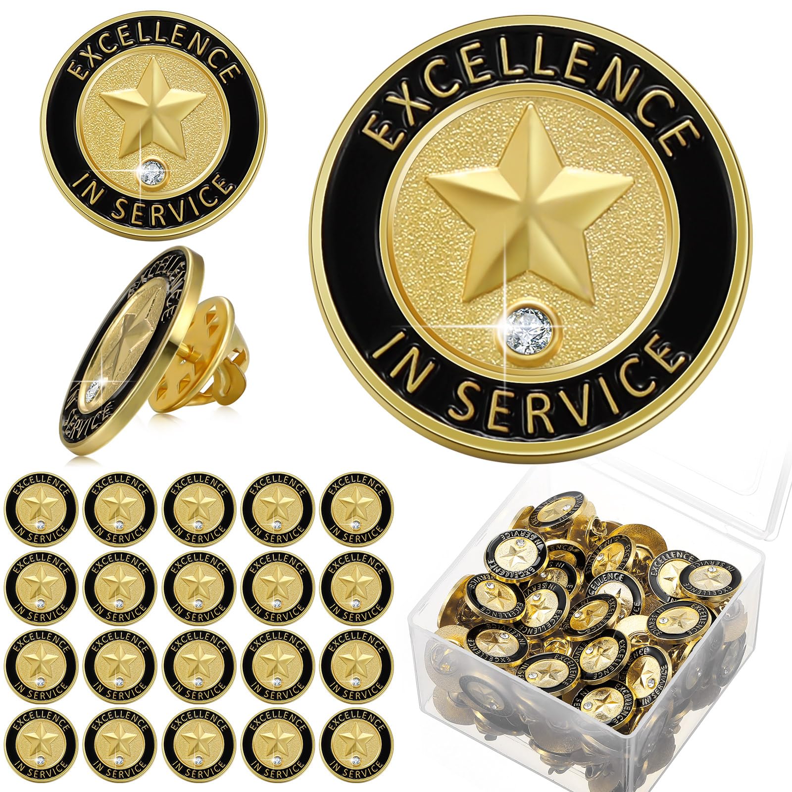 Yunlly 100 Pcs Employee of The Month Lapel Pins, Make A Difference
