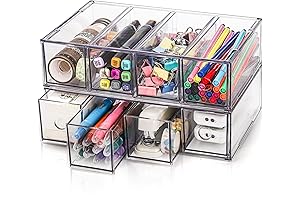 Clear Acrylic Storage Drawers: Tidy Desk Solution