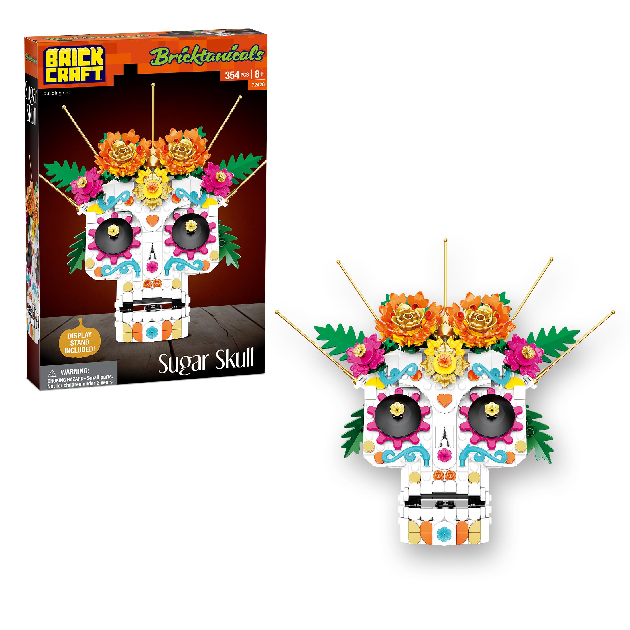 Amazon.com: Brickcraft Sugar Skull Building Kit, 354 Pieces | Day
