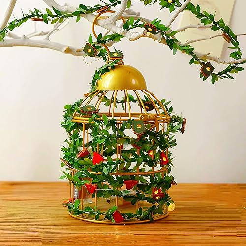 Miniatura 4 de LJY 32.8 Yards Artificial Ivy Garland Foliage Green Leaves Fake Vine for Wedding Party Ceremony DIY Headbands