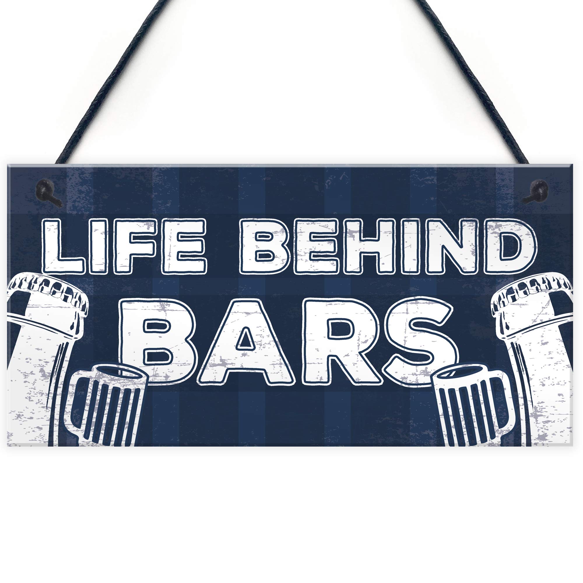 Red Ocean Man Cave Home Bar Sign Pub Hanging Plaque Funny Gift For Him Men Alcohol Beer Cider Gin Gift