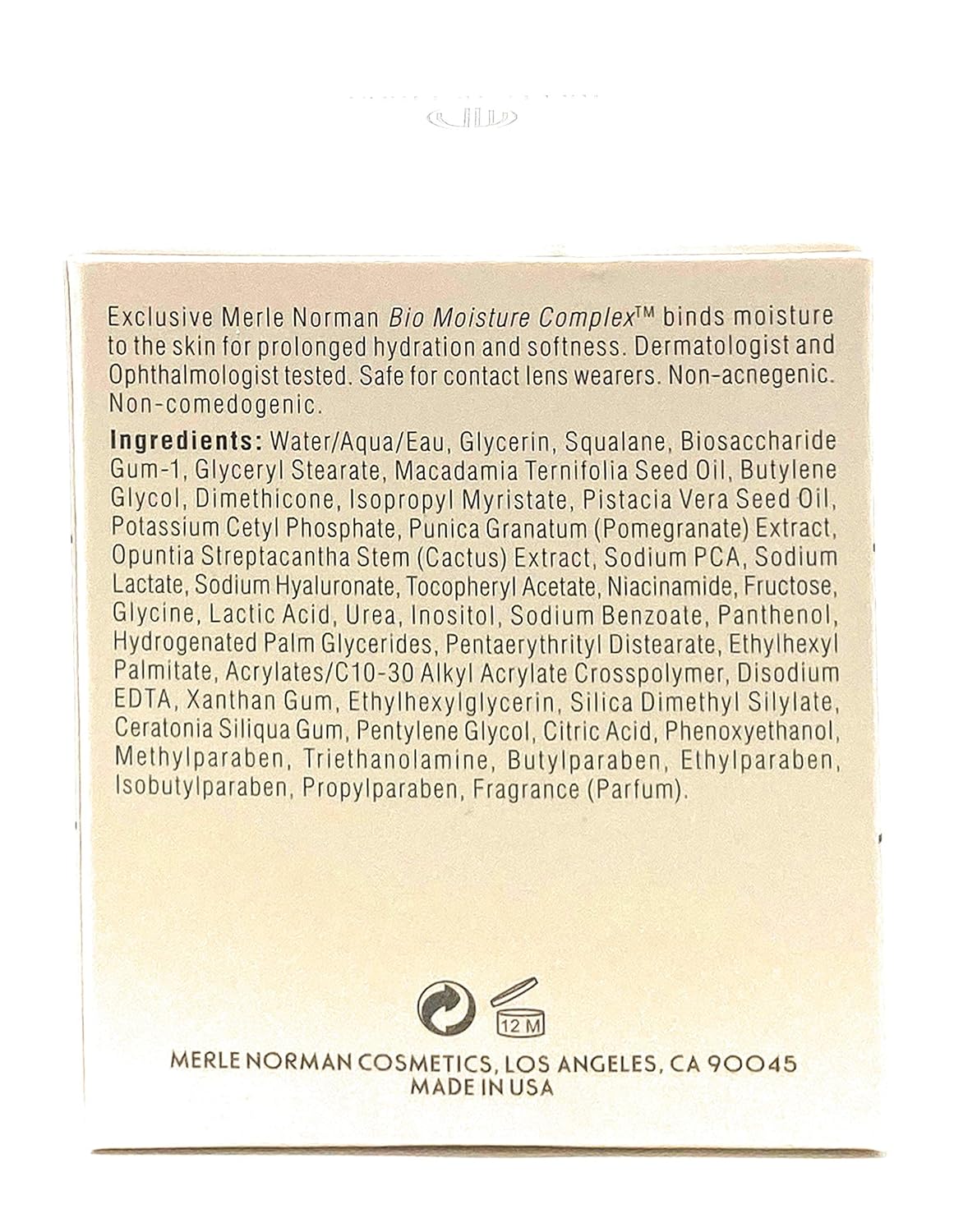 Merle Norman Daily Moisture Cream 56g Net Wt 2oz