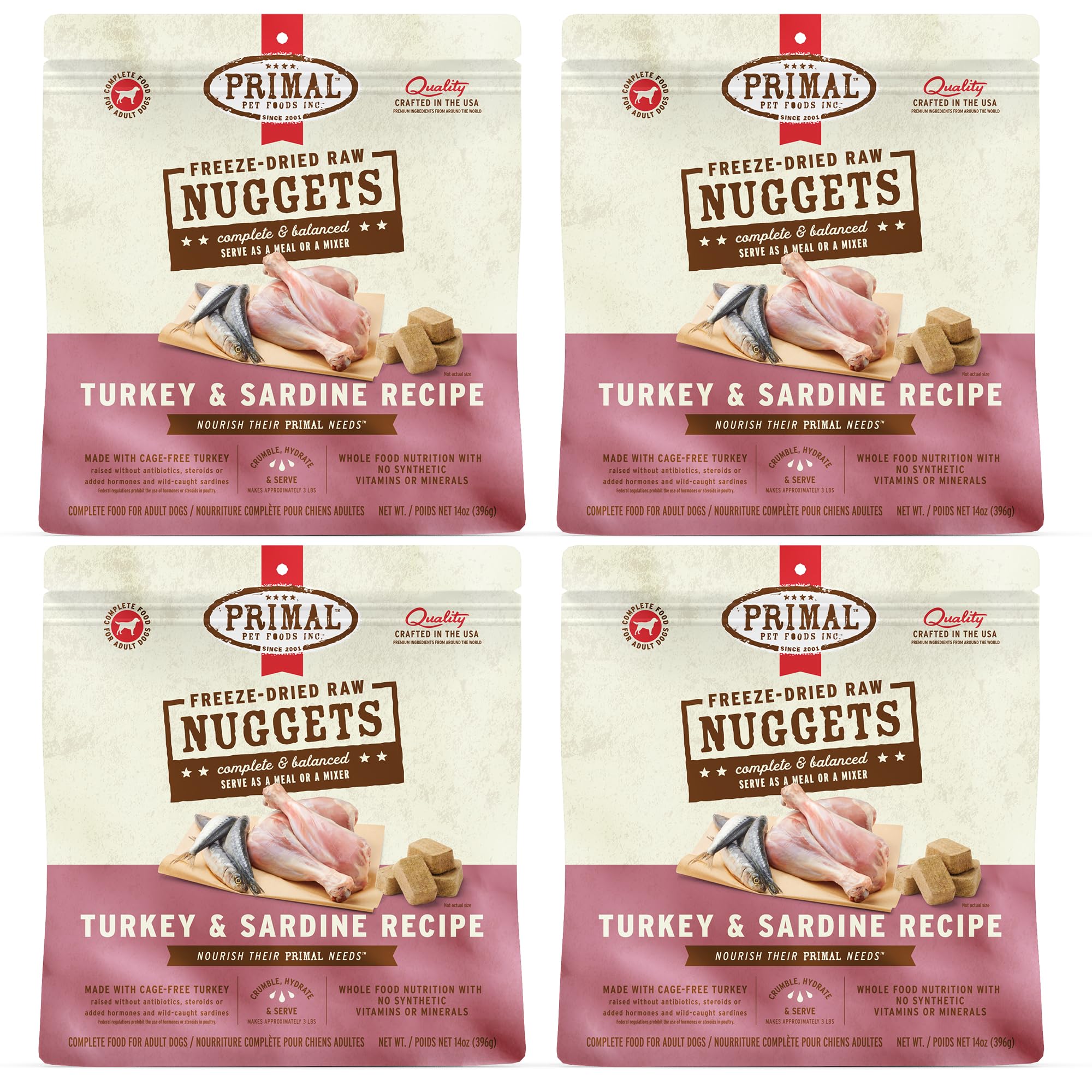 Primal Freeze Dried Raw Dog Food Turkey & Sardine
