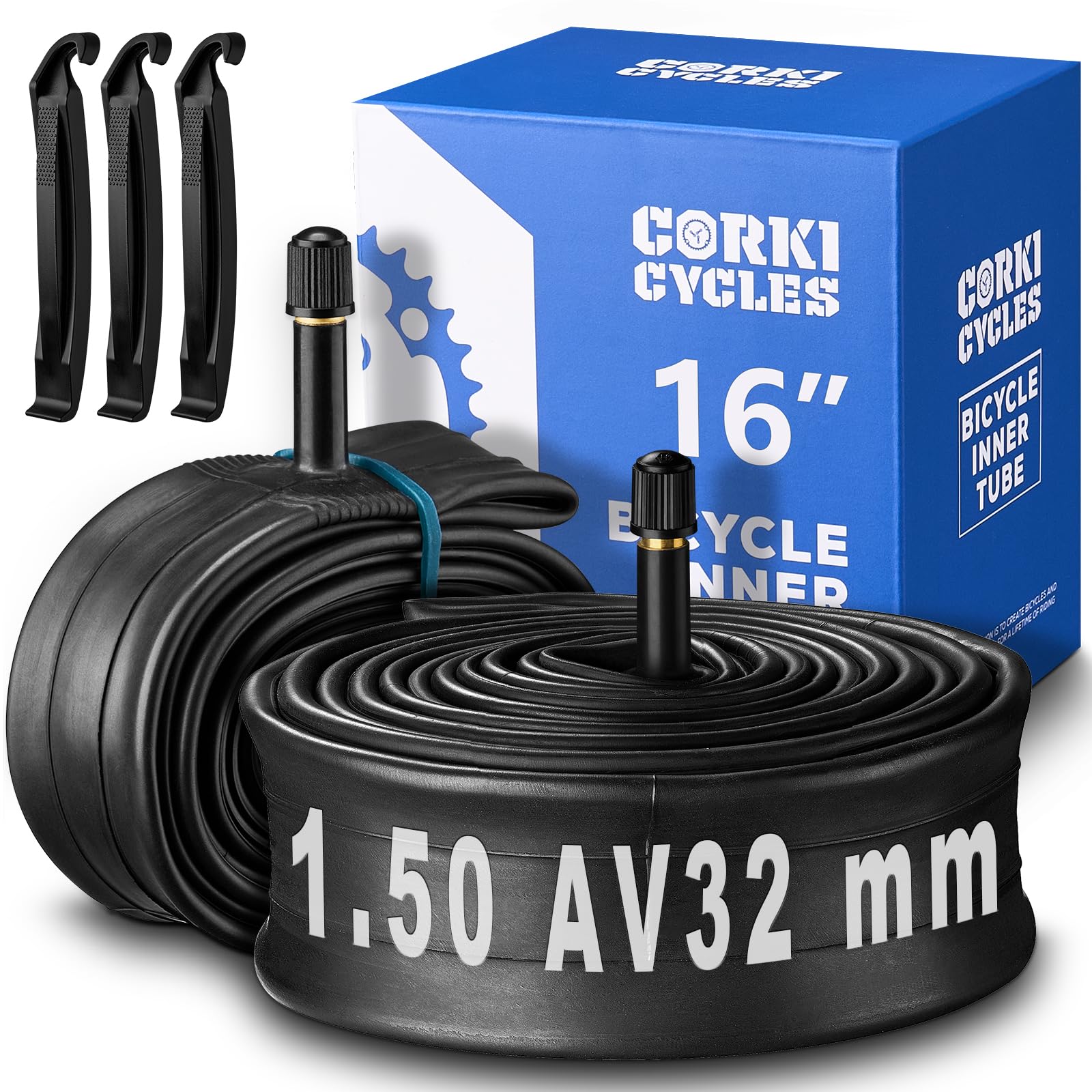 14 X 1.75-2.125 Camera Bici E Rimorchio 14" 14x1.75/1.95/2.125 Con Valvola AUTO 32 Mm | Con 2 Leve Di Montaggio | Confezione Da 2 Pezzi | Compatibile - Foto 2