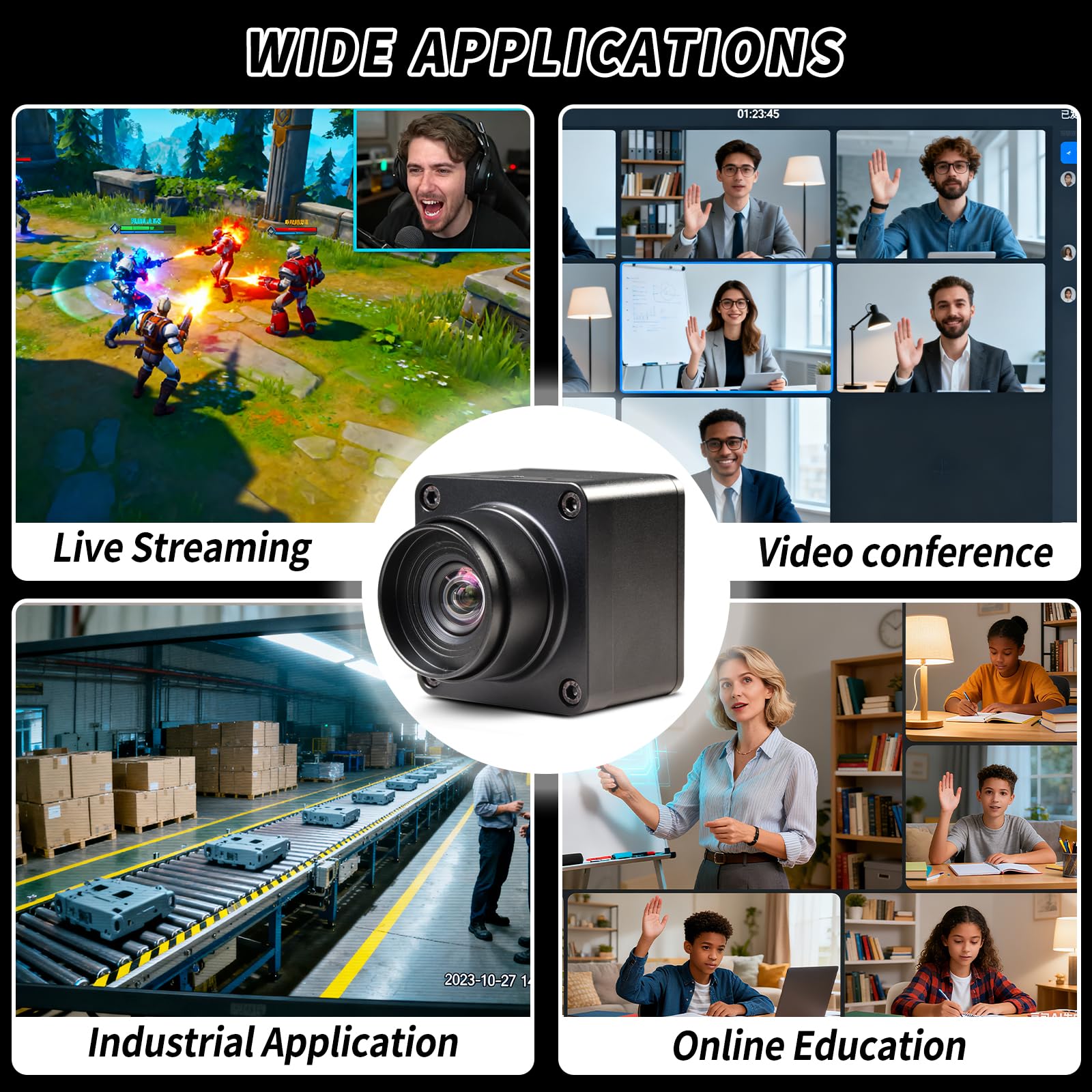 Webcam,Webcam con Microfono para PC Full HD 1080P