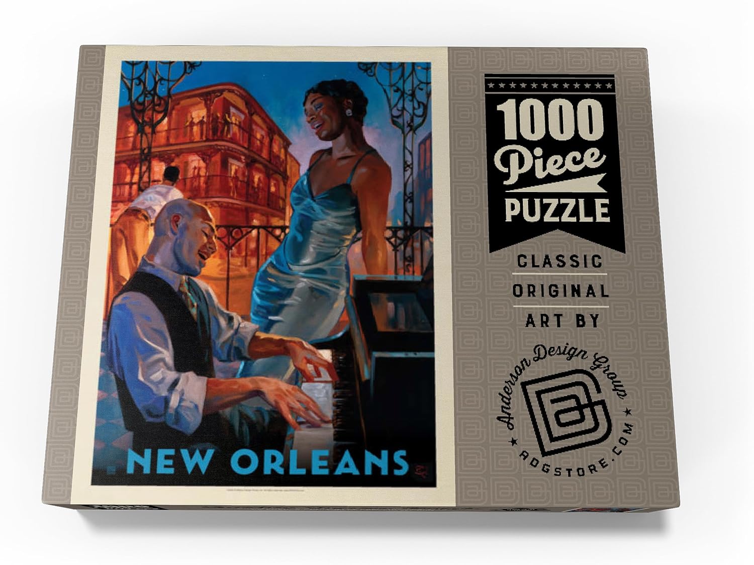 MyPuzzle New Orleans: Jazz, Vintage Poster - Premium 1000 Piece Jigsaw Puzzle for Adults