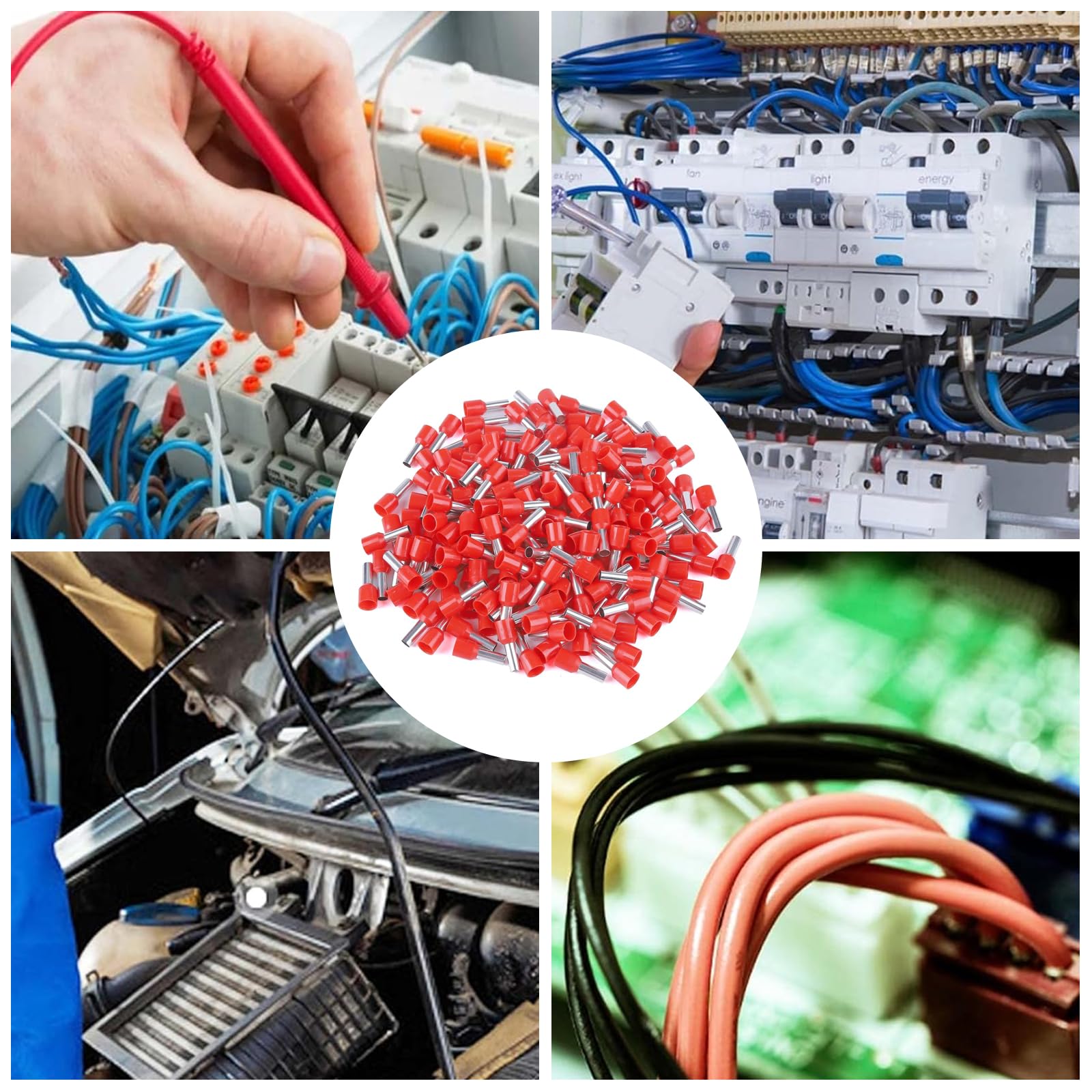 Capicorda Batteria Kit Terminali A Crimpare Flintronic 20 Pezzi - Connettori Ad Anello In Rame Per Cavi Elettrici, SC16-6 Capicorda Elettrici - Foto 8