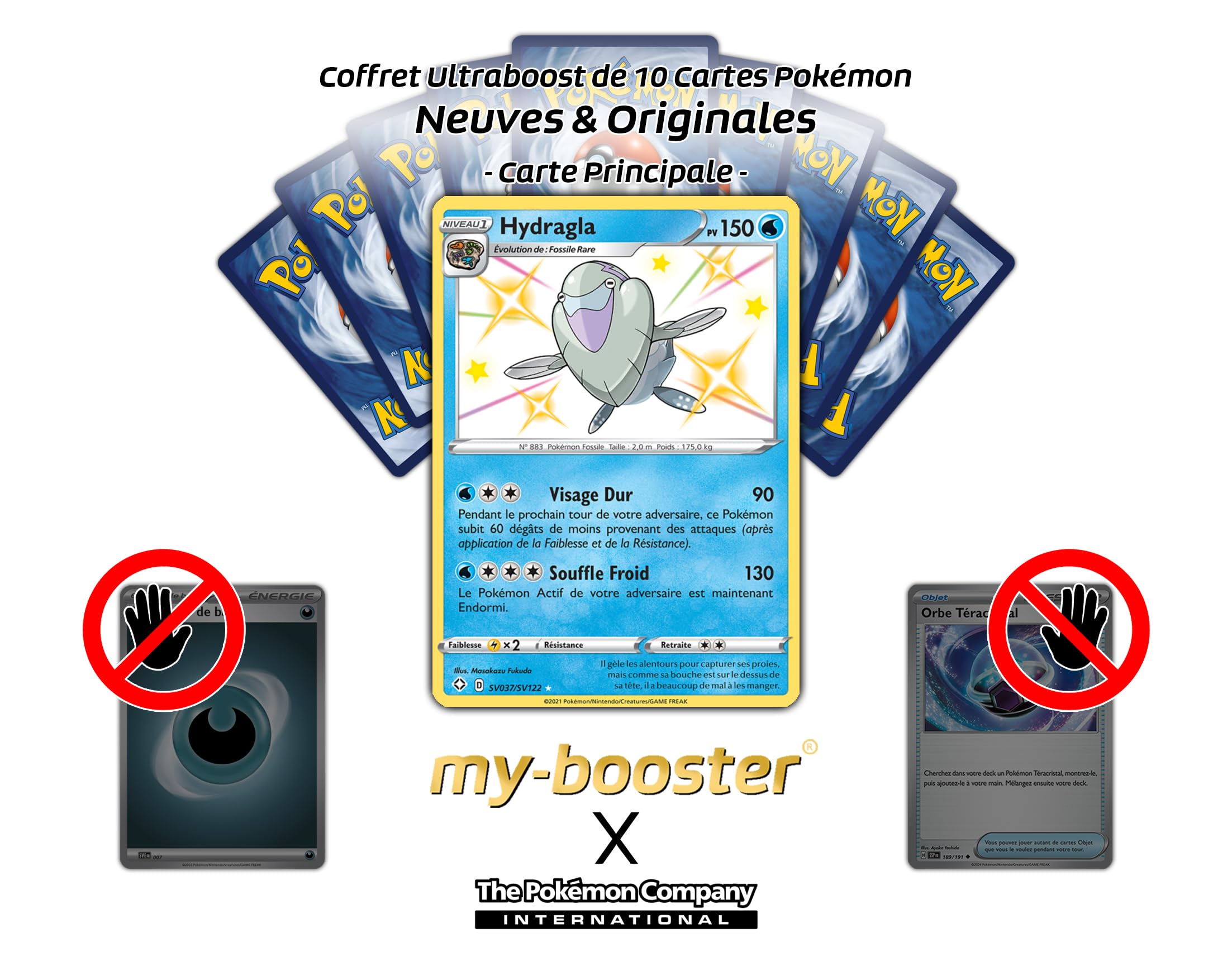 my-booster Hydragla (Arctovish) SV037/SV122 Cromatico Secreto X Écarlate et Violet 4.5 Destinées Radieuses - Box di 10 carte Pokémon Francese