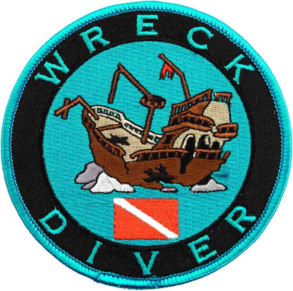 Amazon.com: Wreck Diver Patch Embroidered Iron On Scuba Diving ...
