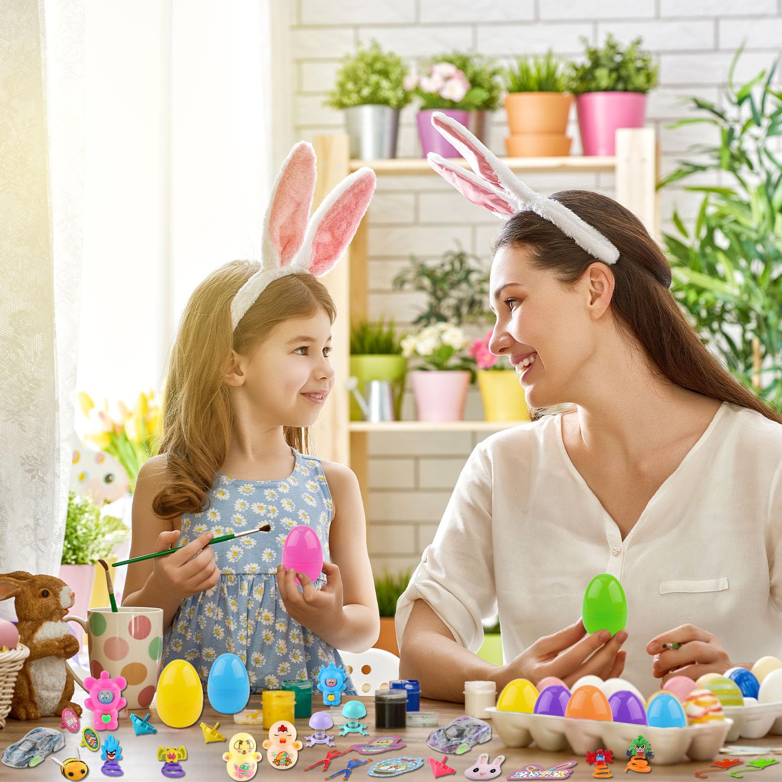 Navoxa 200 Pcs Prefilled Easter Eggs with Toys Inside Easter Egg Stuffers Filled Easter Eggs for Basket Stuffers/Filler Pre Filled Plastic Easter Eggs for Kids Easter Classroom Prizes