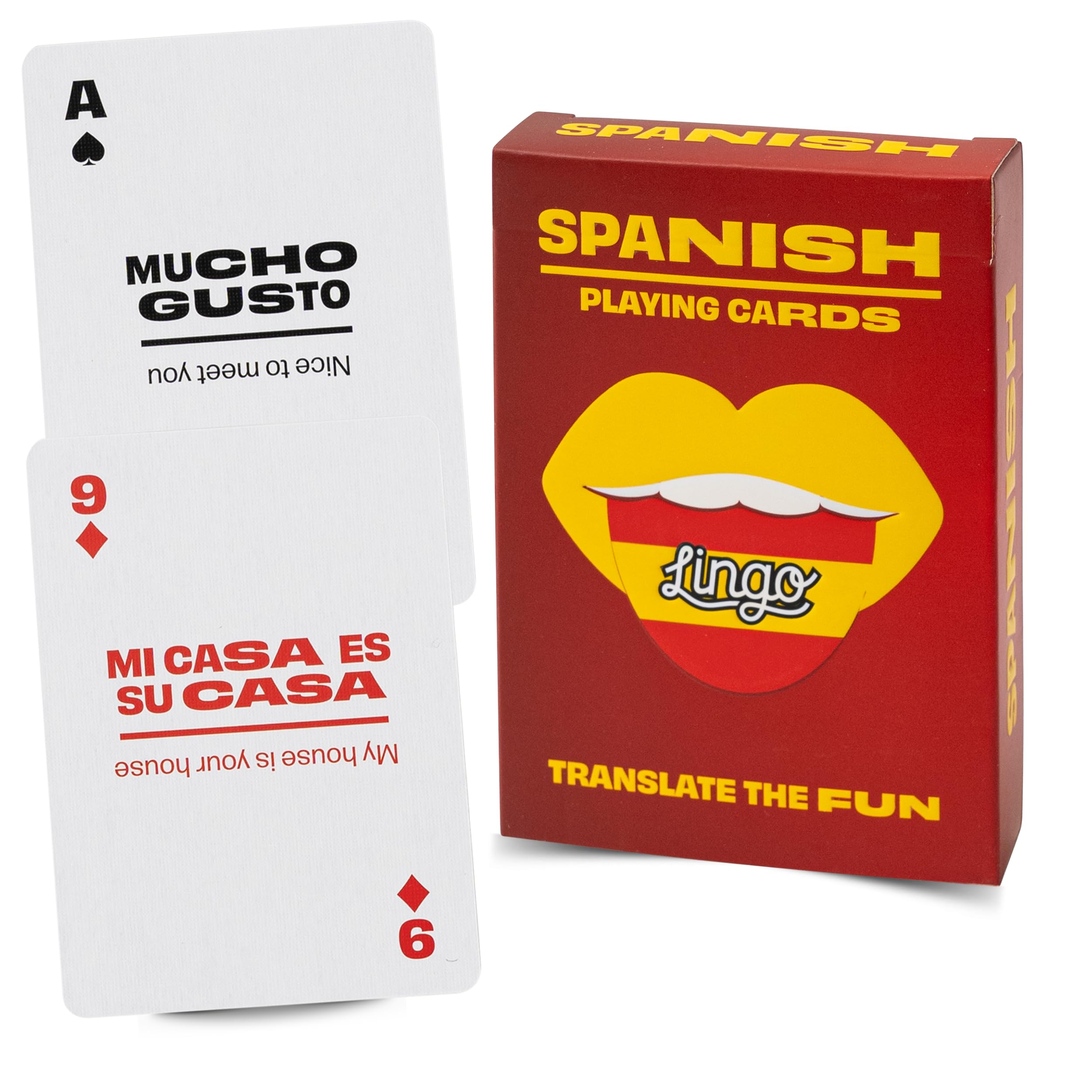 Lingo Playing Cards | Language Learning Game Set | Fun Visual Flashcard Deck to Increase Vocabulary and Pronunciation Skills (Spanish)