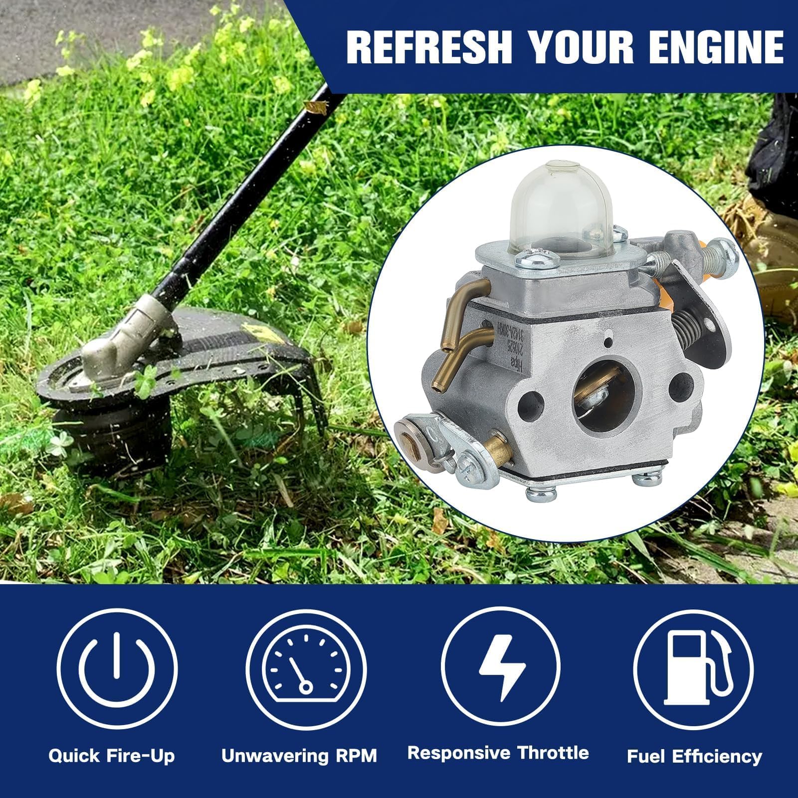 Carburatore Per Decespugliatore Ryobi Homelite 26cc - Ricambio Con Attrezzo Di Regolazione E Filtri - Foto 3