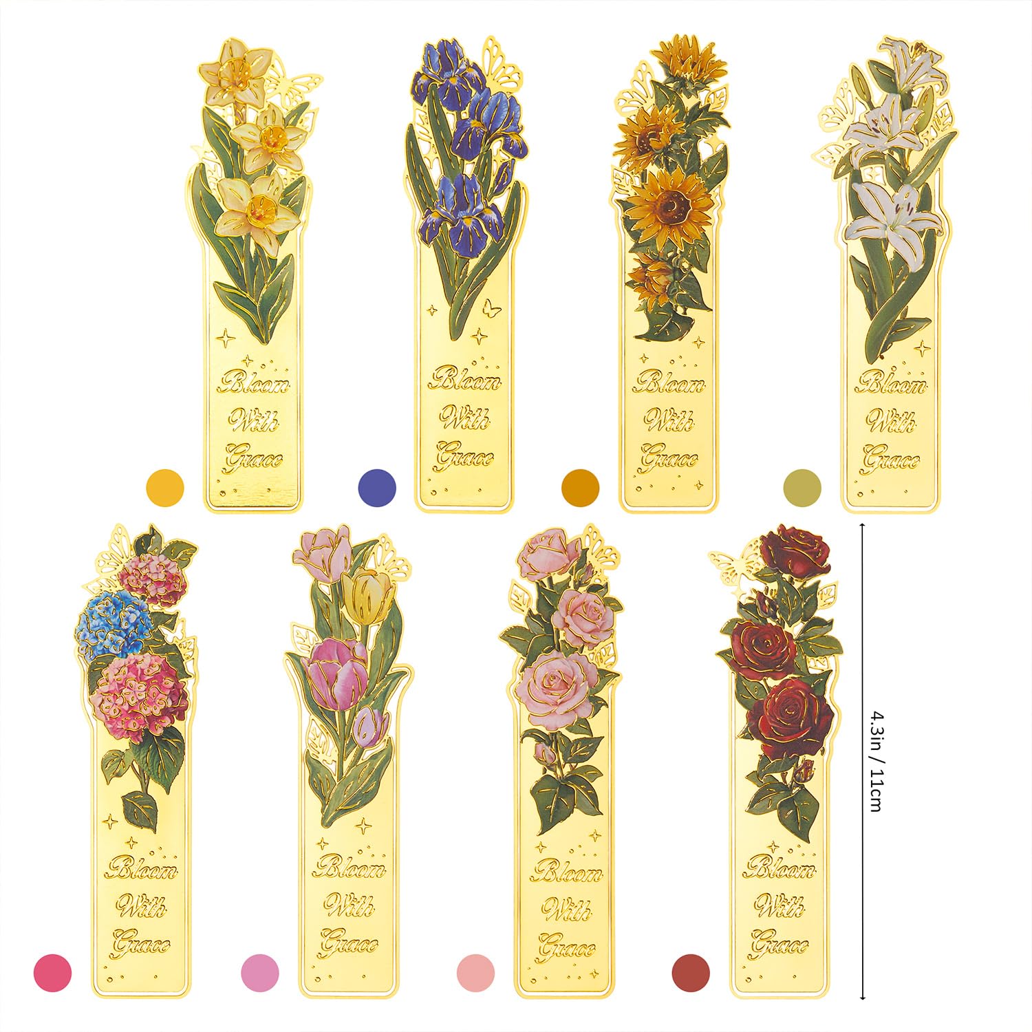 4 Pieces Metal Bookmarks with Tassel, Golden Hollow Bookmark Oil Painting Theme Book Mark Bookmarks for Book Lovers Writers Readers Children Teens Men Women Adults