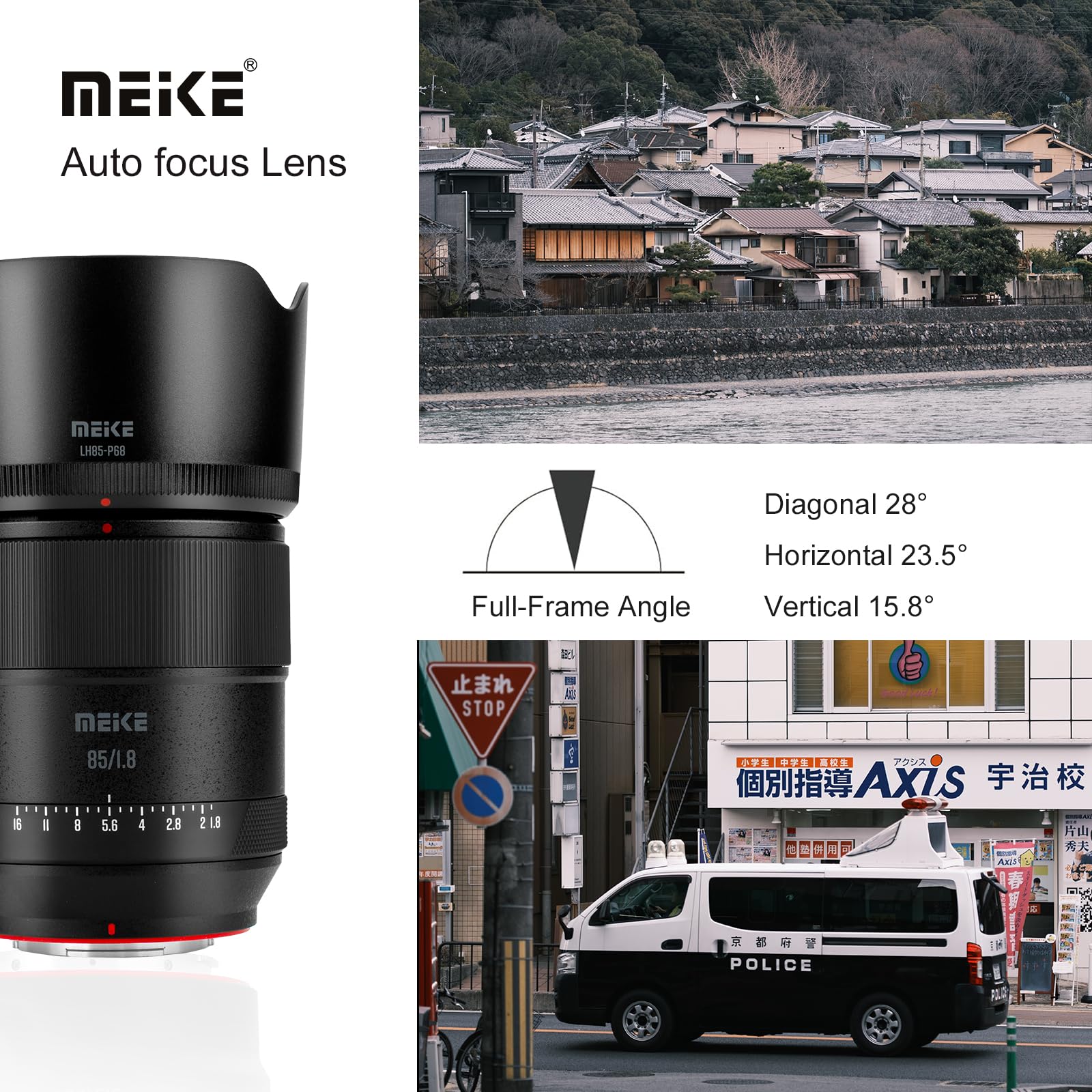Meike 85mm F1.8 Autofocus Medium Phone STM Stepping Motor Full Frame Objectif De Portrait Compatible Avec Fujifilm X Caméra à Baïonnette X-T1 X-T2 X-T3 X-T4 X-T5 X-T10 X-T20 X-T100