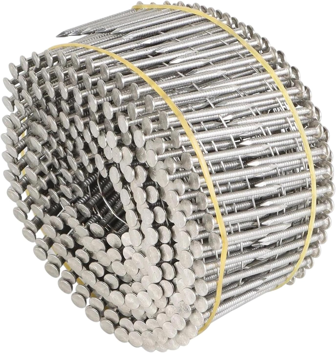 15 Degree Wire Coil 1-1/4 .09 Ring Shank Stainless Steel Siding Nails 1200Pcs US