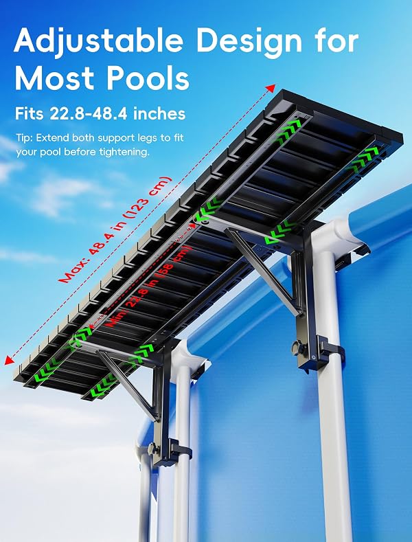 POOLHOUR Above Ground Pool Side Bar, Heavy-Duty Galvanized Iron Table by POOLHOUR - Used condition - Image 8