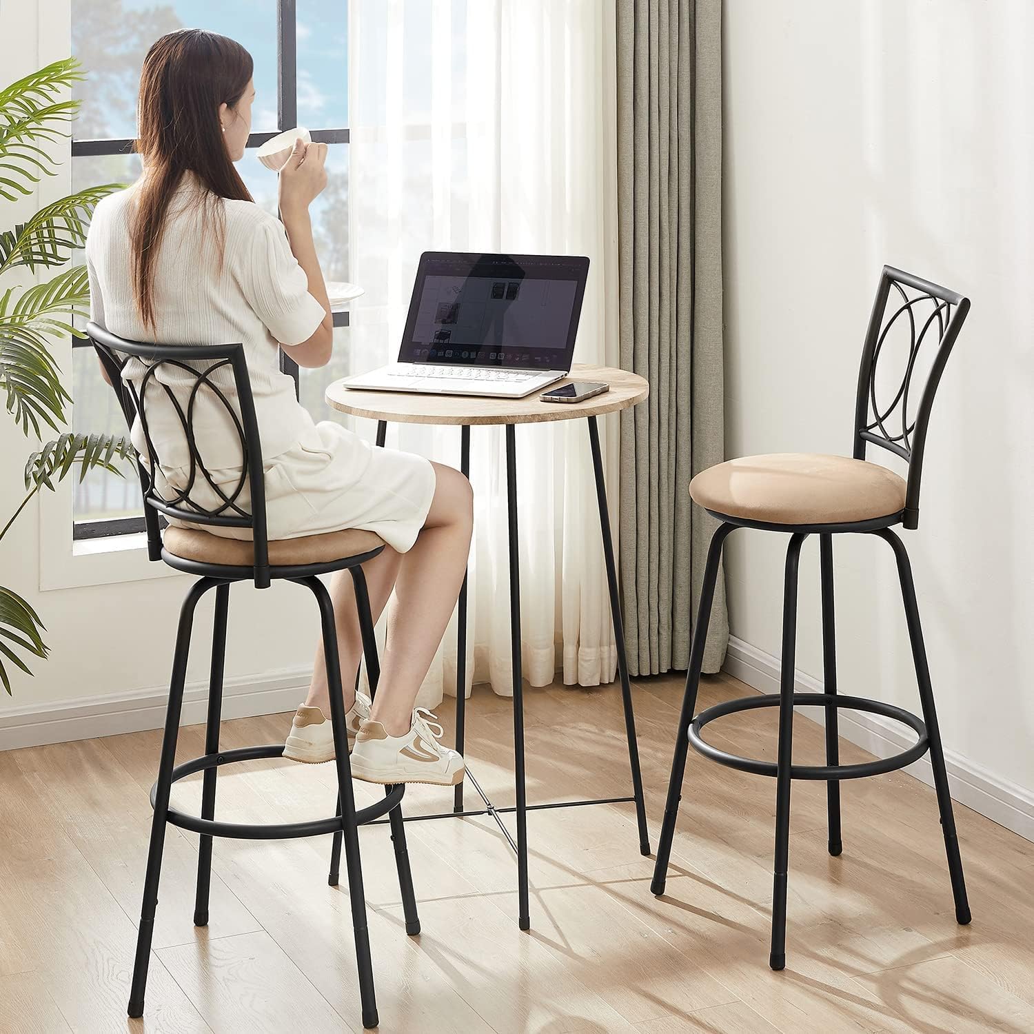 Amazon｜VECELO カウンターチェア バーチェア [2脚セット] ハイチェア