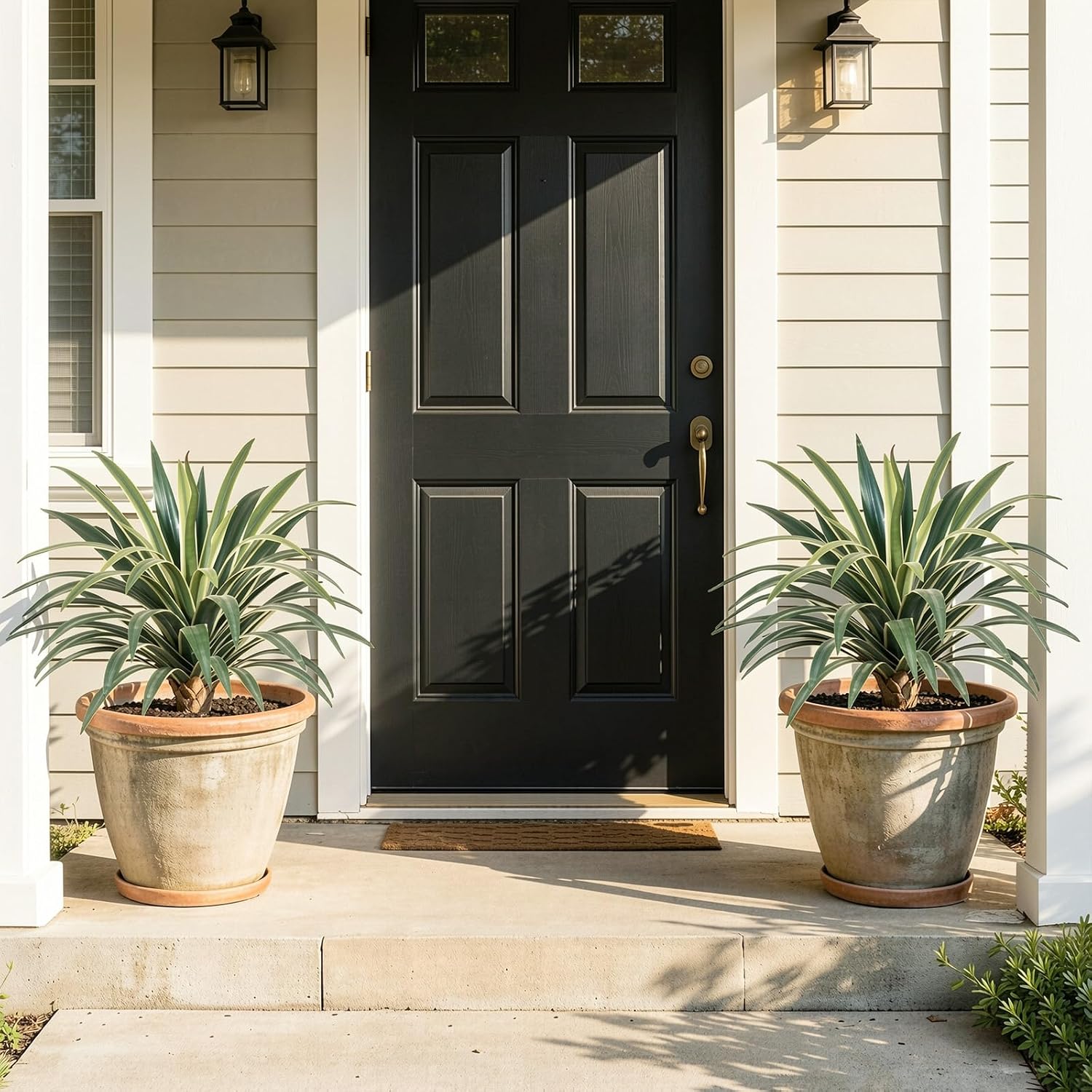 Artificial Agave Plant 19.68Inch UV Resistant Faux Agave Plant Outdoor Large Fake Plants Indoor Realistic Artificial Plants Without Pot for Outdoor Patio Garden Indoor Home Decor (2 Packs)