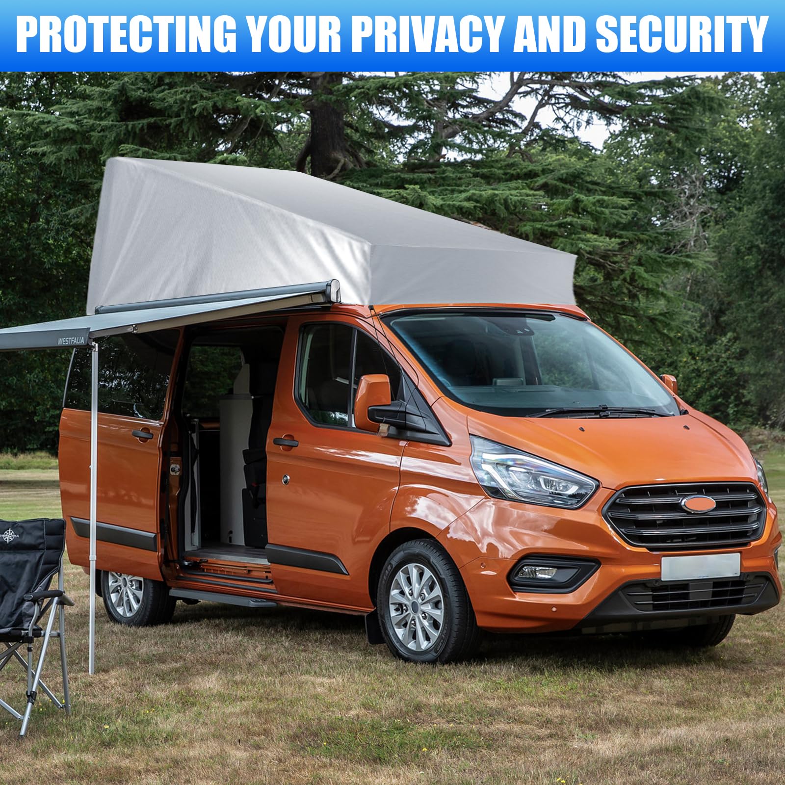 Protezione del Tetto Sollevabile Sostituzione per Ford Transit Custom, Tenda da Tetto per Camper con Protezione dalle Intemperie per Tetto a Scomparsa, Non Adatto per Tetti Ristrutturati