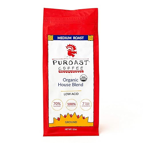 Puroast Low Acid Coffee Ground | Organic House Blend Ground