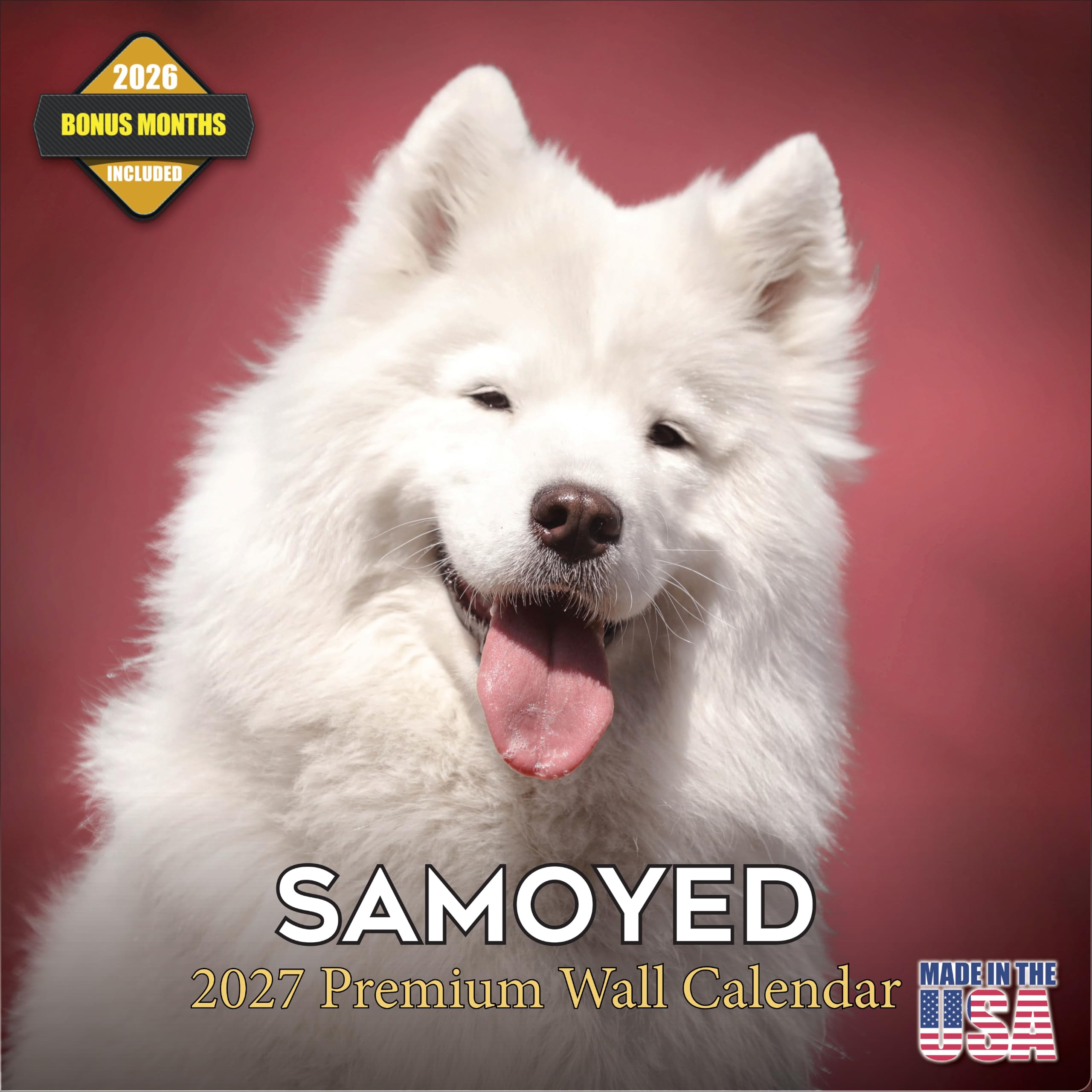 2025 2026 Samoyed Calendar - Dog Breed Monthly Wall Calendar - 12" x 24" Open - Thick No-Bleed Paper - Giftable - Academic Teacher's Planner Calendar Organizing & Planning - Made in USA — image 1