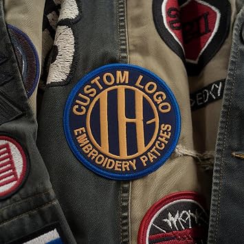 Givesmiles Custom Logo Patches, Embroidered Iron-On Badge, Personalized Sew-On Patch, Customized Embroidery Patches for Backpacks, Hats, and Clothes