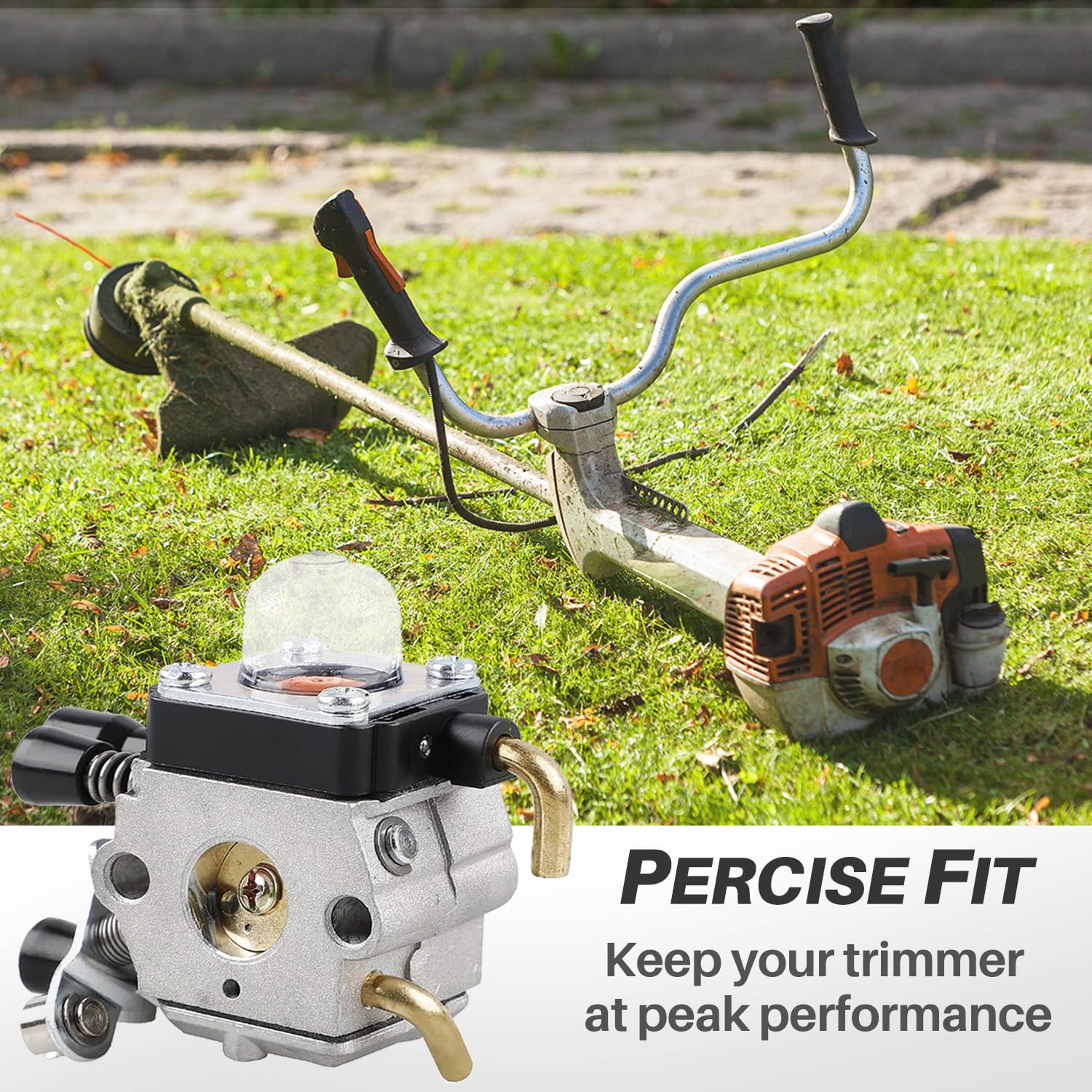 Kit Carburador para STIHL FS55 FS55R FS38 FS45 FS46 FC55 KM55 Desbrozadora, Carburador de Desbrozadora FS55 R Repuestos Carb 9 en 1 Incluye Juntas, Filtro Aire, Bujía