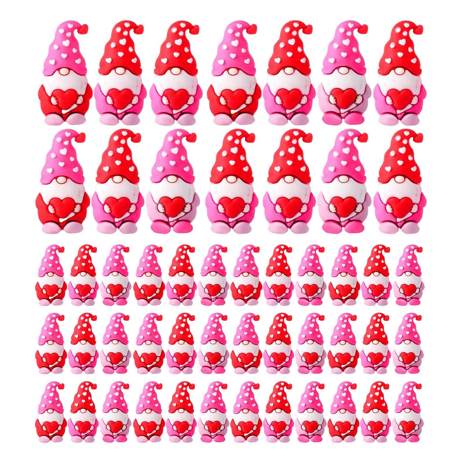 Gnomes de Saint-Valentin petits nains en forme de cœur pour table de fête