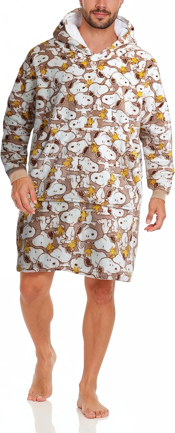 COCO BRANDS Unisex Blanket Hoodie - Strawberry Shortcake Peanuts Snoopy Cozy Plush Microfleece Hooded Blankets