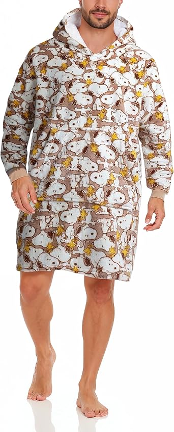 COCO BRANDS Strawberry Shortcake Peanuts Snoopy Unisex Blanket Hoodie - Cozy Plush Microfleece Hooded Blankets
